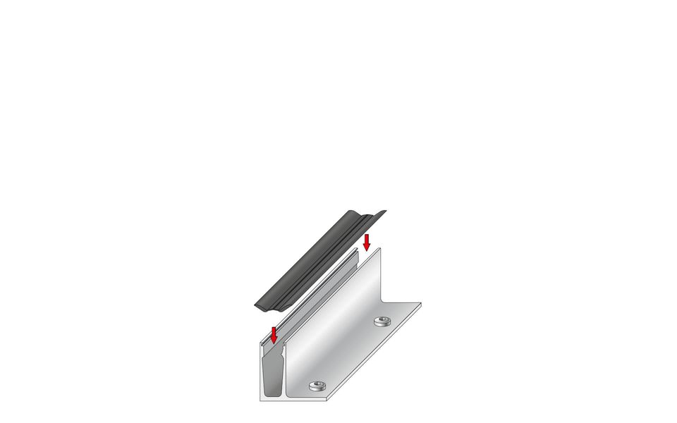 Glass railing Balardo Wave from Glassline - mounting step 2